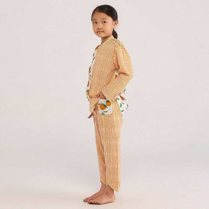 Orange Pima Cotton Co-Ord Set