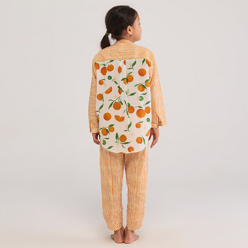 Orange Pima Cotton Co-Ord Set