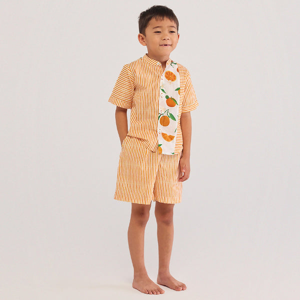 Orange Anzu Pima Cotton Co-Ord Set