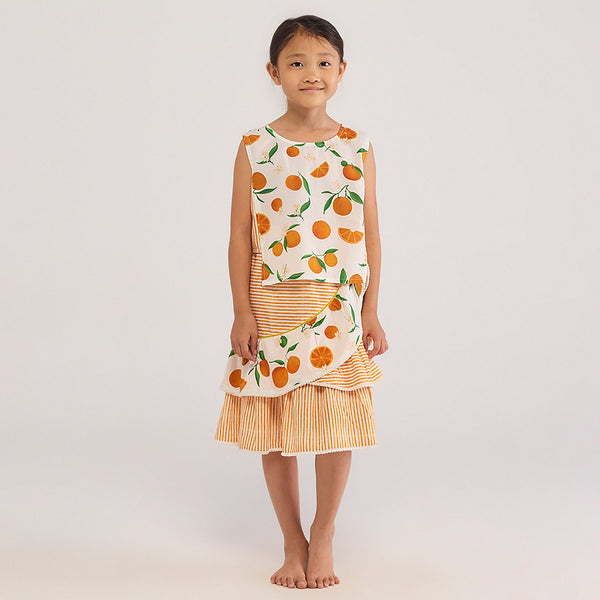 Orange Pima Cotton Crop Top