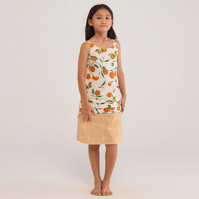 Orange Eizo Pima Cotton Dress