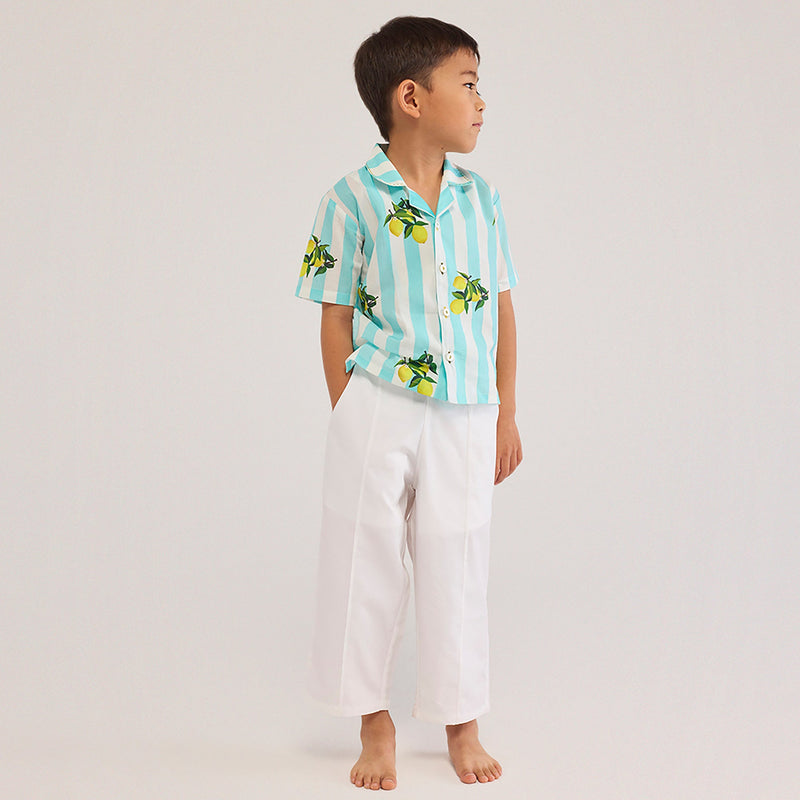 Lemon Pima Cotton Half Sleeves Shirt