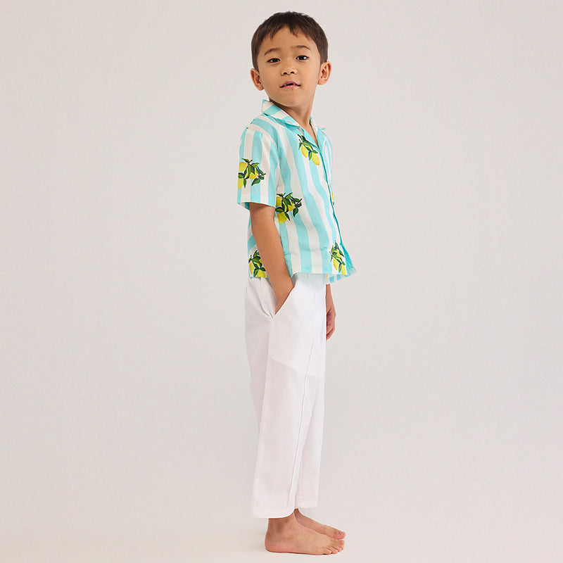 Lemon Pima Cotton Half Sleeves Shirt