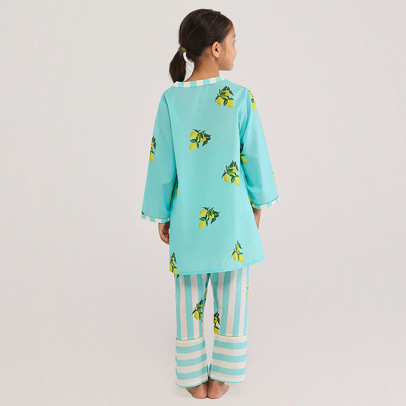 Lemon Pima Cotton Kurta Set