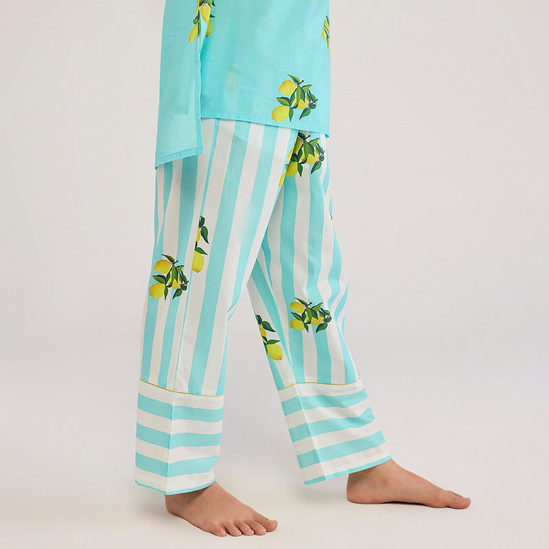 Lemon Pima Cotton Kurta Set