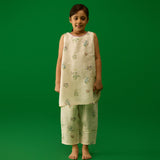 Fara Floral Kurta - Ivory