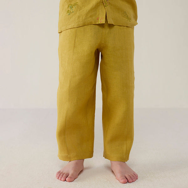 Neo Timeless Linen Pants - Ochre
