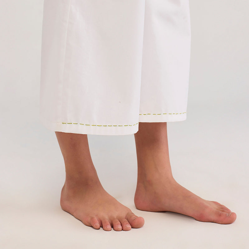 Nori White Organic Cotton culotte