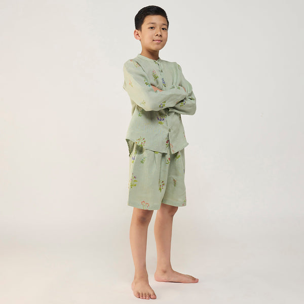 Kimi Timeless Linen Shorts - Mint