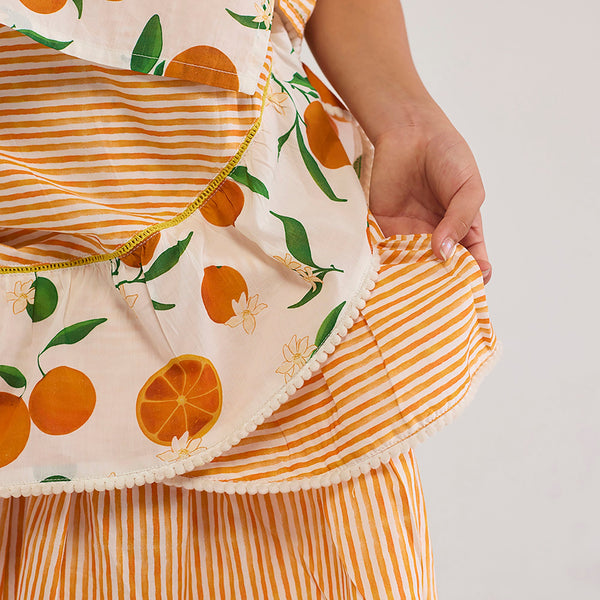 Orange Pima Cotton Skirt