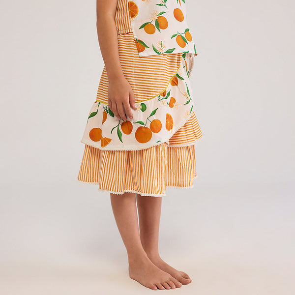Orange Pima Cotton Skirt