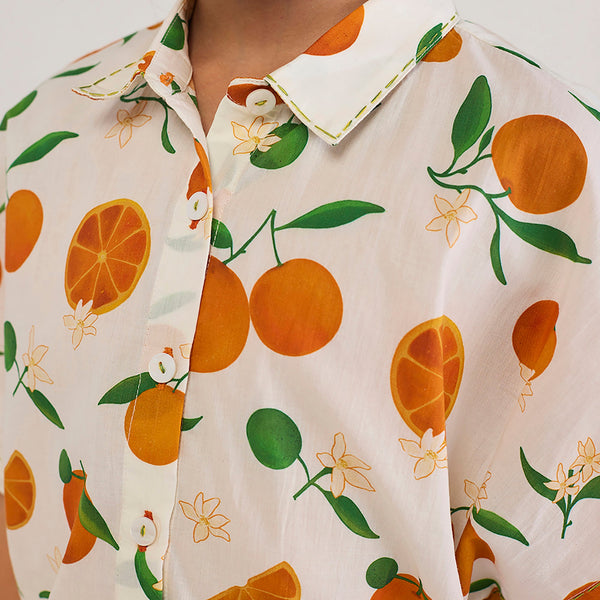 Orange Amber Pima Cotton Shirt