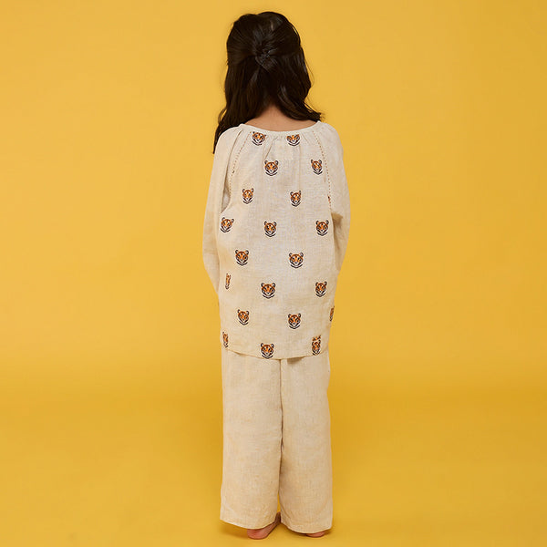 Aurel Linen Co-Ord set - Natural