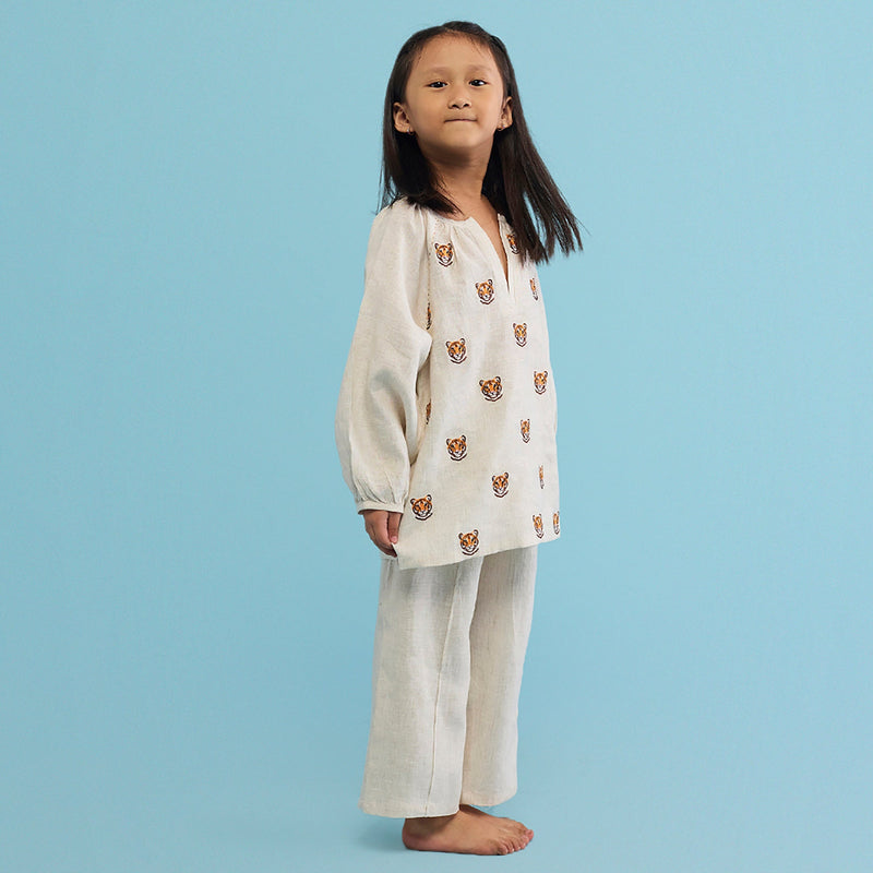 Aurel Linen Co-Ord set - Natural