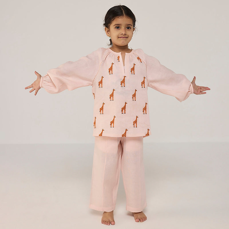 Aurel Linen Co-Ord set - Blush