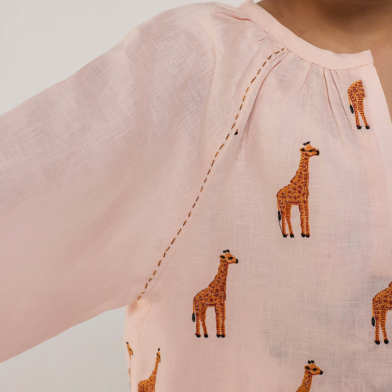 Aurel Linen Co-Ord set - Blush