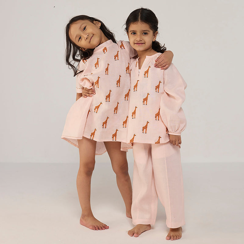 Aurel Linen Co-Ord set - Blush