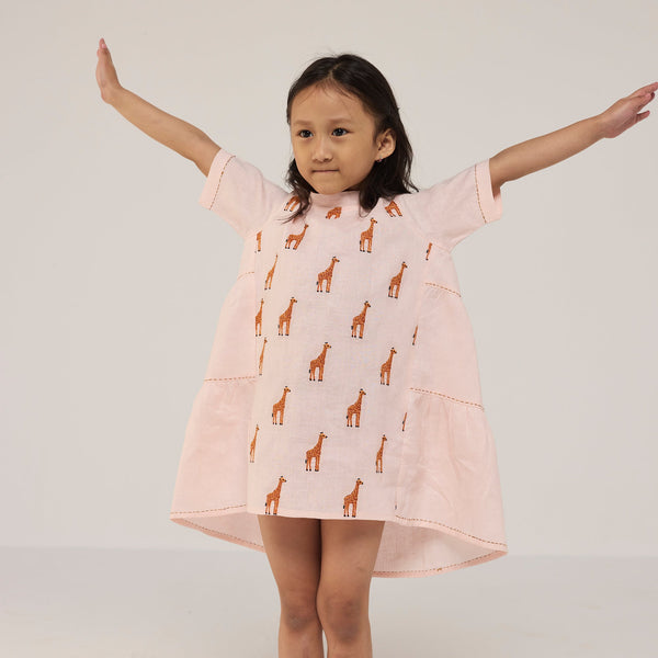 Nova Linen Dress - Blush