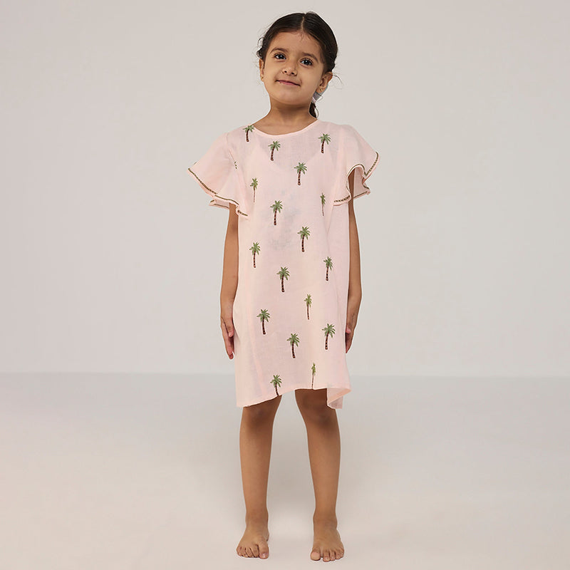 Nia Linen Dress - Blush