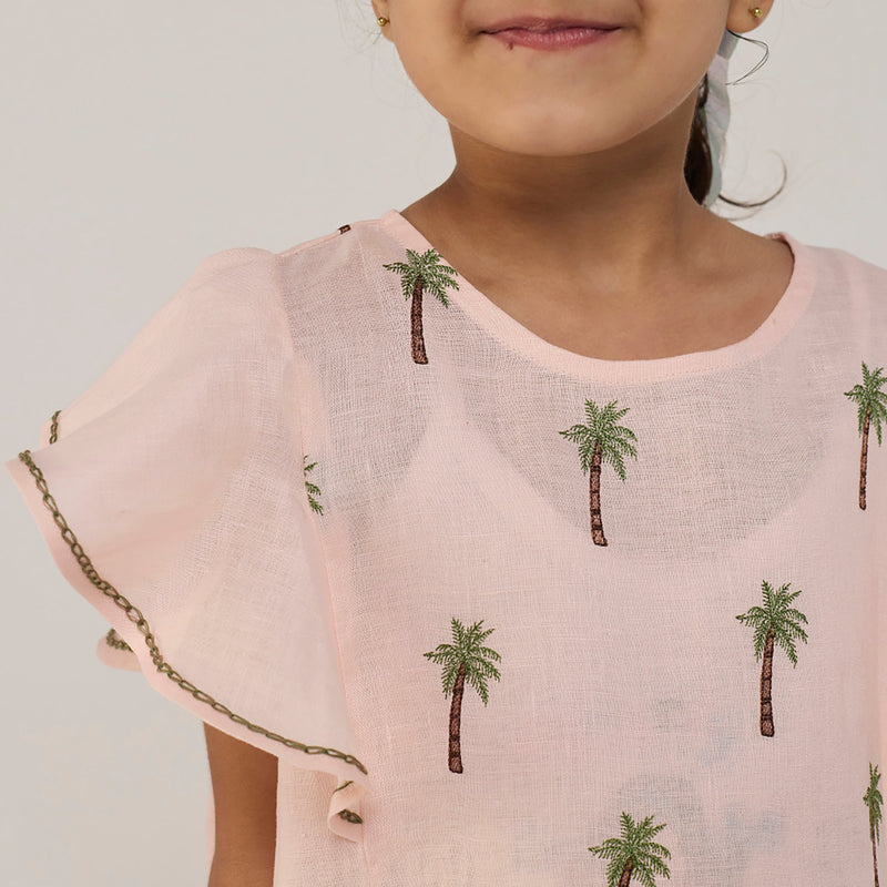 Nia Linen Dress - Blush