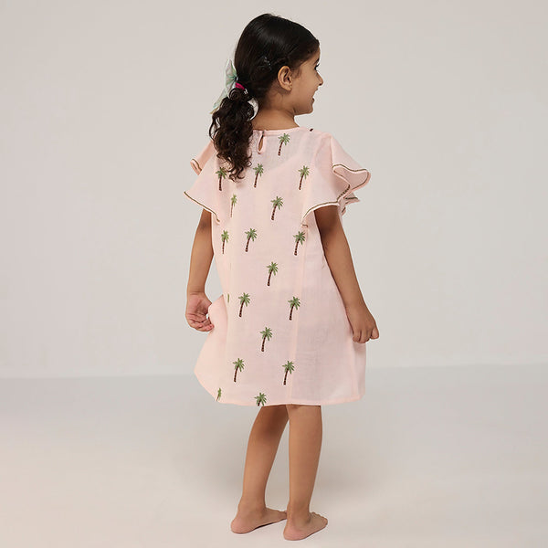 Nia Linen Dress - Blush