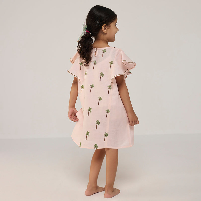Nia Linen Dress - Blush