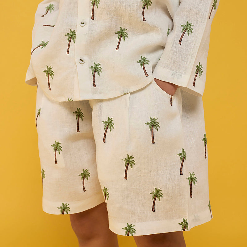 Rolf Linen Shorts - Ivory
