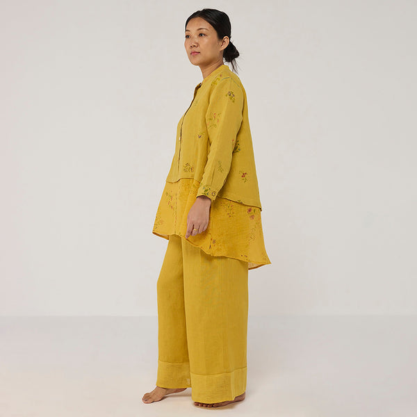 Leina A- Line Linen Co-ord Set - Ochre