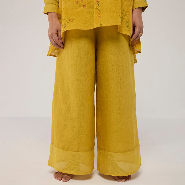 Leina A- Line Linen Co-ord Set - Ochre