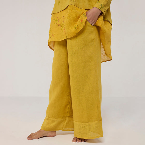 Leina A- Line Linen Co-ord Set - Ochre