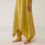 Inoya Shirt Kurta with Handkerchief Hem - Ochre