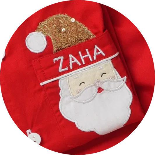 Santa Sparkle holiday print