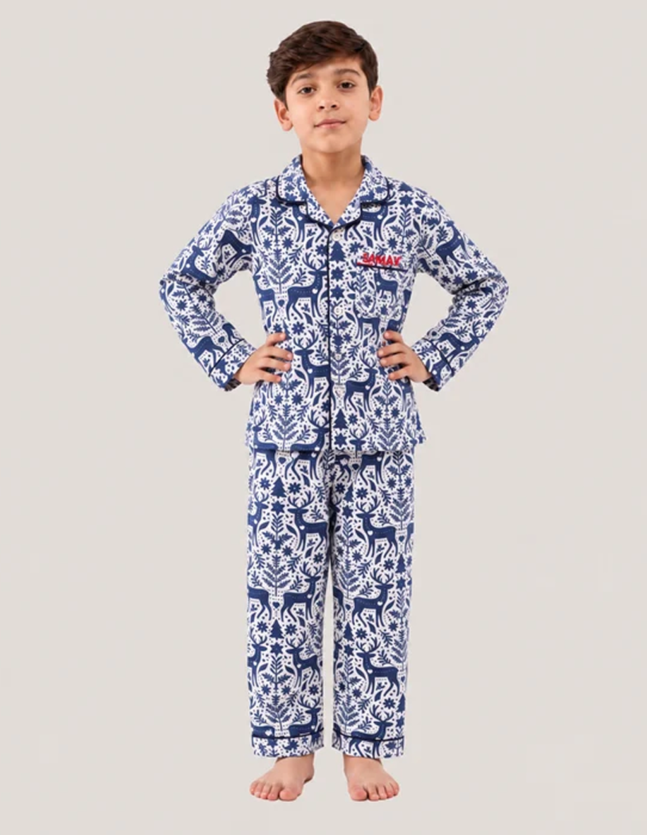Reindeer Nights Pajama Set For Kids