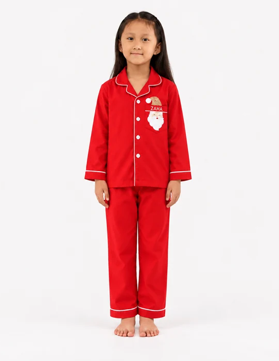 Santa Sparkle Pajama Set For Kids