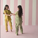 Nama Floral Linen Pant - Ochre