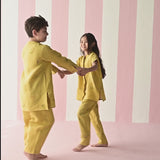 Jay Forever Linen Kurta Set - Ochre
