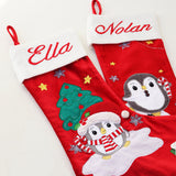 penguins on skates stocking