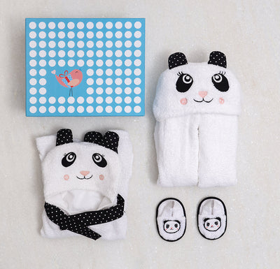 Spa Time New Born Gift Set (Panda) - With Hooded Towel