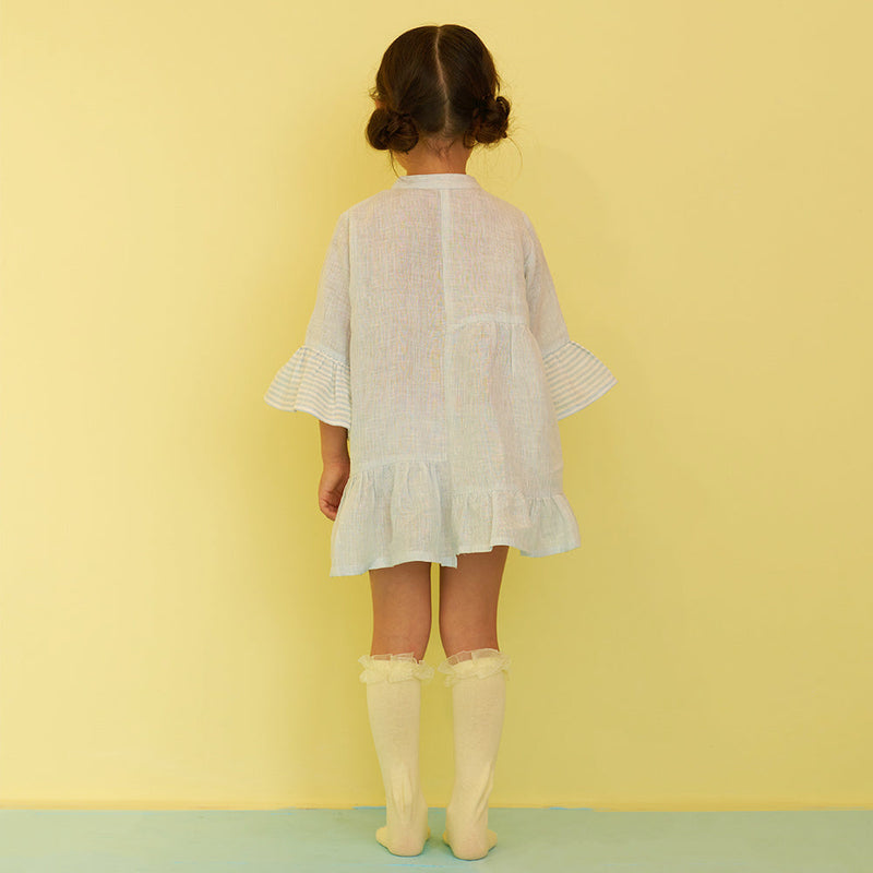 Aimee Linen Dress - Sky