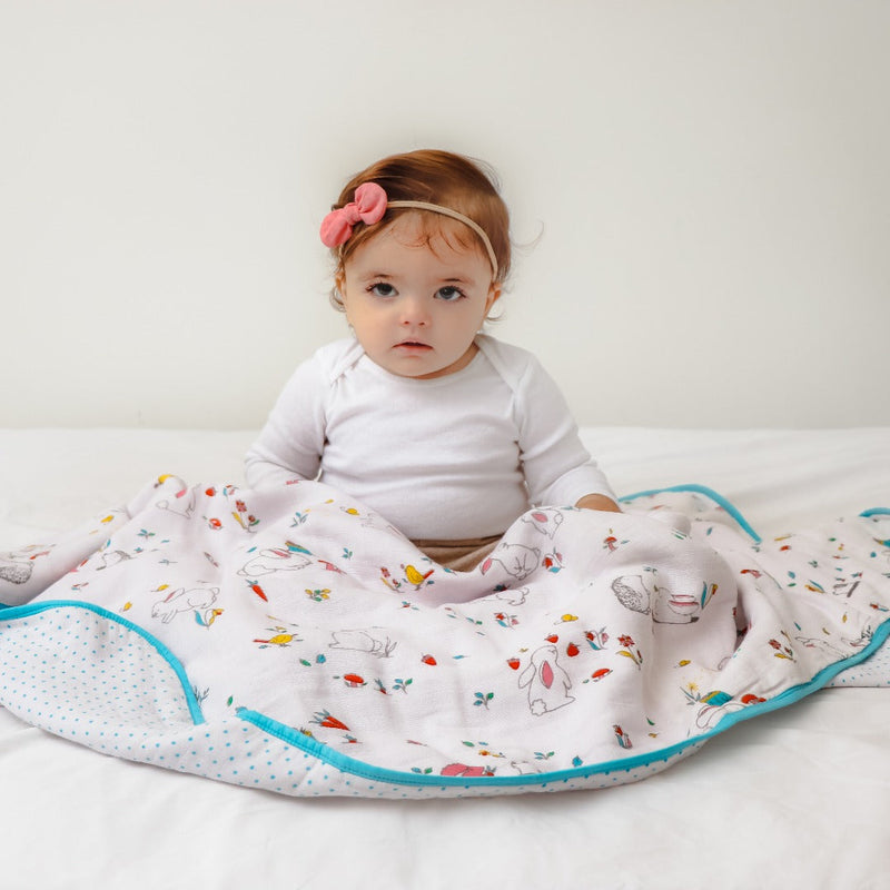 Snuggle Bunny Organic Reversible Blanket