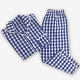 Women Classic Navy Gingham Pajama Set