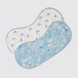 Celestial Blue Organic Burp Cloth/Bib Set