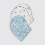 Celestial Blue Organic Burp Cloth/Bib Set