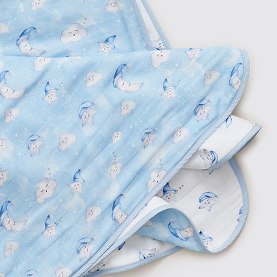 Celestial Blue Organic Reversible Blanket