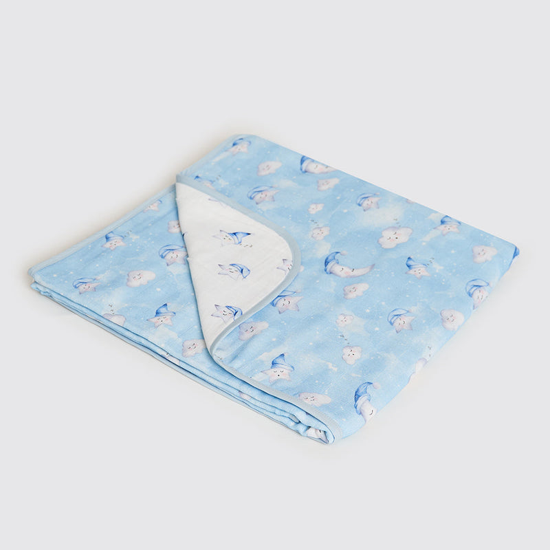 Celestial Blue Organic Reversible Blanket