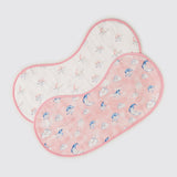 Celestial Pink Organic Burp Cloth/Bib Set