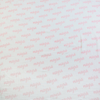 Personalized Name Organic Swaddle (Petal Pink)