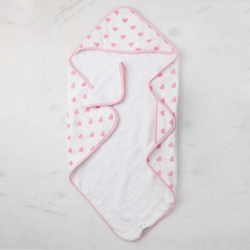 Hearts Muslin Hooded Towel