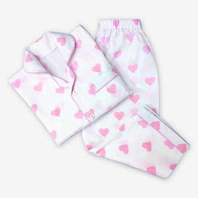 Hearts Pajama Set For Kids