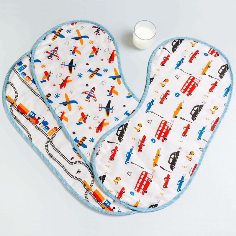 Off-We-Go! Burp Cloth & Bib Set